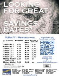 ad for SUMA savings rates in 2022